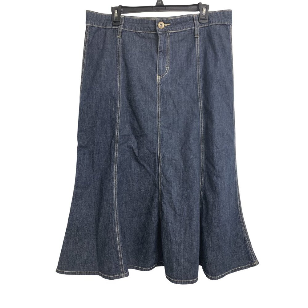 Vintage Riders Copper Denim A Line Maxi Skirt Size‎ 13M
